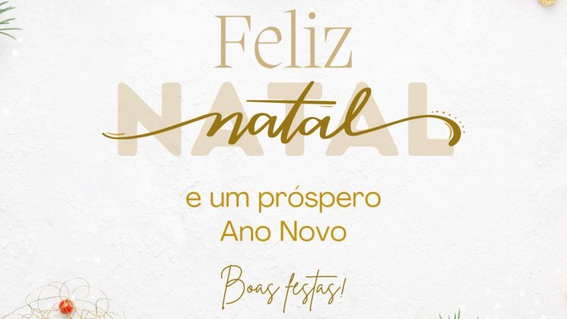 A Câmara de Vereadores deseja a todos um Feliz Natal e próspero Ano Novo!